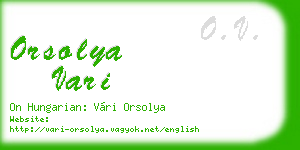 orsolya vari business card