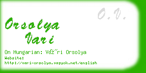 orsolya vari business card